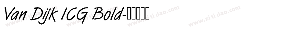 Van Dijk ICG Bold字体转换